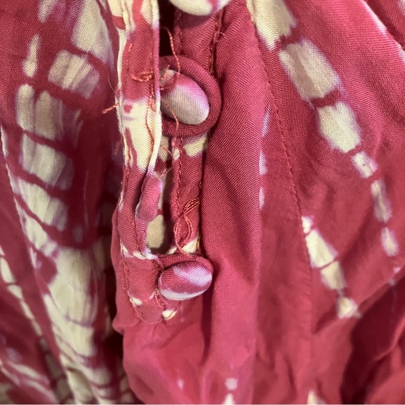 Natalie Martin Fiore Short Dress in Tie Dye Pink Medium - Picture 10 of 11